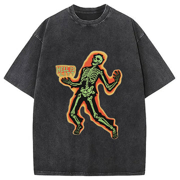 Personality fashion HELL IS LIT Washed T-Shirt