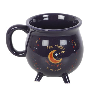 The Magic Is In You, Harvest Moon Black Ceramic Mug, Autumn Gift, Halloween Gift