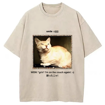 Personality fashion I'm on the couch again Washed T-Shirt