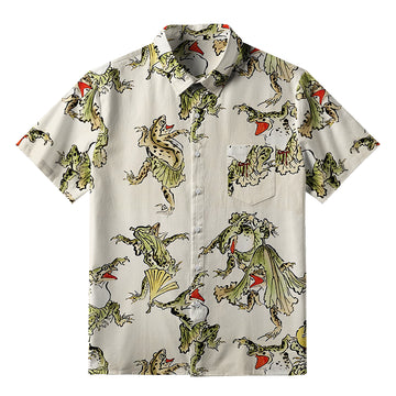 Personality fashion  Frog Dance Button-up Shirt