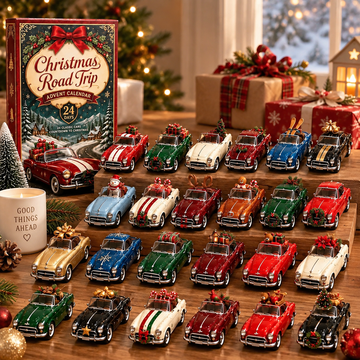 24 Day Christmas Car Advent Calendar 2026 Auto Lover Holiday Countdown Box Acrylic Vehicle Charm Set Mechanic Decor Gift
