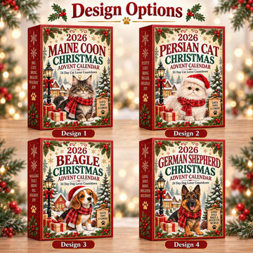 24 Days Pet Lover Advent Calendar 2026 Dog And Cat Christmas Charm Set Puppy Kitty Blind Box Countdown Pet Owner Gift