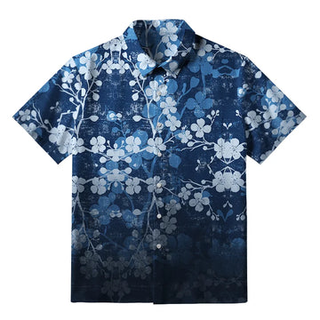 Personality fashion  Midnight Blossoms Button-up Shirt