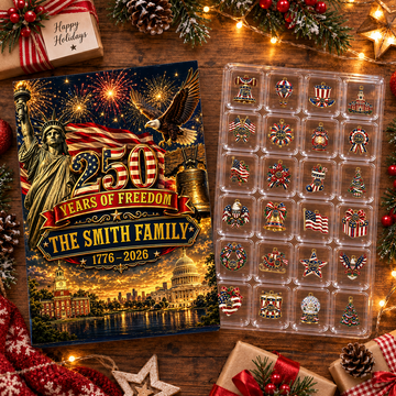 250 Usa Advent Calendar 2026 24 Day Spirits Countdown Acrylic Charms Blind Box Gift For Family