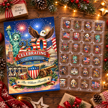 250 Usa Chibi Advent Calendar 2026 24 Day Spirits Countdown Acrylic Charms Blind Box Gift For Family