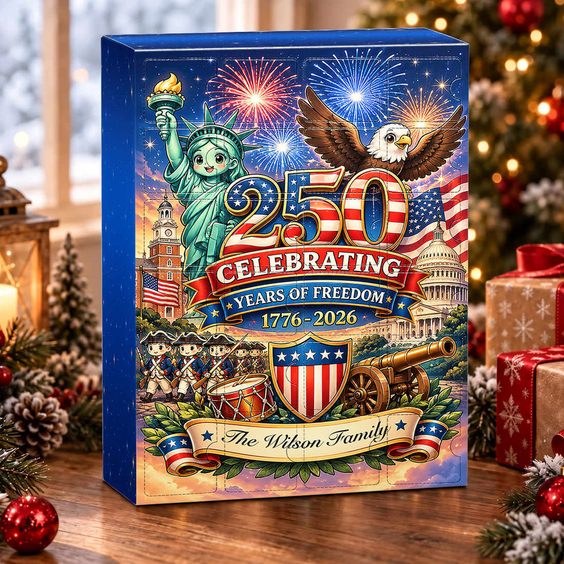 250 Usa Chibi Advent Calendar 2026 24 Day Spirits Countdown Acrylic Charms Blind Box Gift For Family