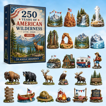 250 Years of American Wilderness Advent Calendar 2026 - 24-Day Countdown, Acrylic Charms Every Day Bring New Suprises