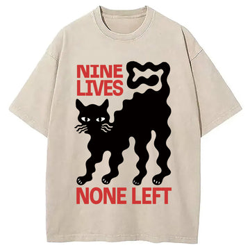 Personality fashion Neko Space Ramen Adventures Vintage Washed T-Shirt
