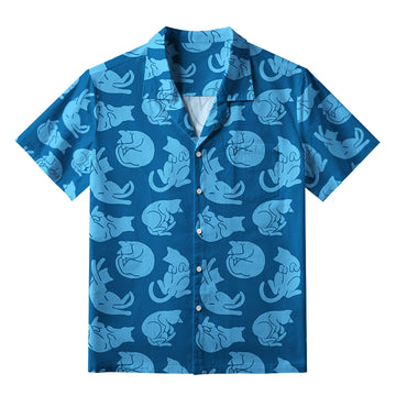 Personality fashion  Cats In Different Actions Aloha Hawaiian Shirt