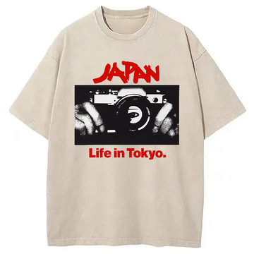 Personality fashion Japan Life in Tokyo Sylvian Synth Washed T-Shirt