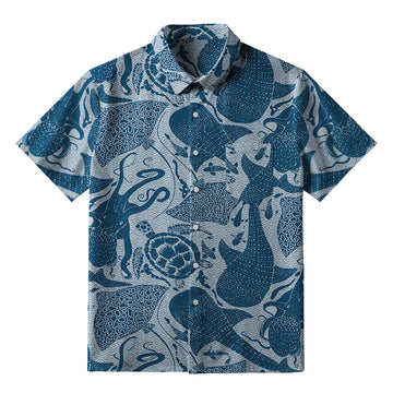 Personality fashion  Marine Life Button-up Shirt