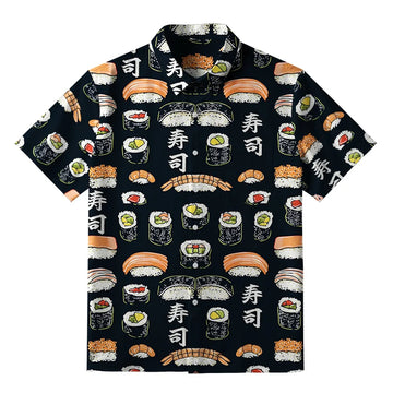 Personality fashion  Delicious Sushi Button-up Shirt