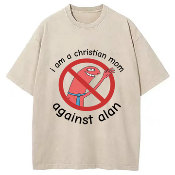 Personality fashion Funny Smiling Washed T-Shirt