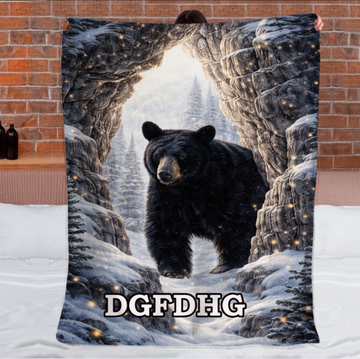 Bear Canyon Quest Area Customized Blanket - Personalized Name - Gift For Bear Lovers, Adventure Enthusiast, Friends