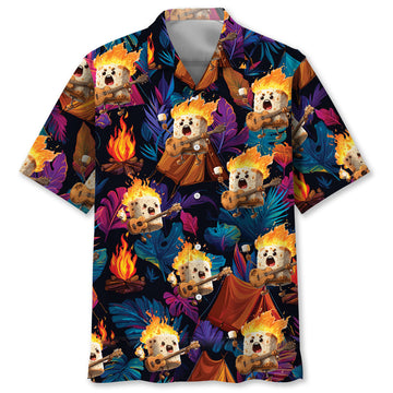 Toasted Candy Playing Guitar Hawaiian Shirt