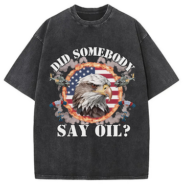 Personality fashion Cringey USA Meme Washed T-Shirt