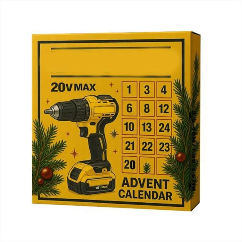 2D Advent Calendar 2025 Tool Lovers Christmas Countdown Box Diy Gift For Men Mechanics And Builders Holiday Set Gift For Him