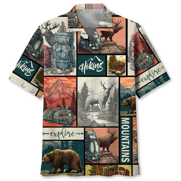 Hiking On Top Of Mountains Hawaiian Shirt