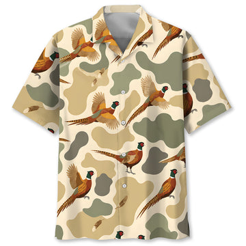 Hunting Pheasant Camouflage Hawaiian Shirt