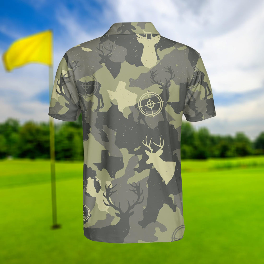 Deer Hunting Polo Shirt: Men's Texas Golf Shirt For Men