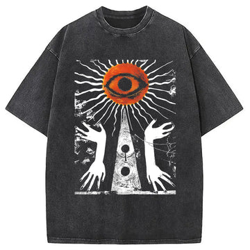 Personality fashion Great Aritist Evolution Washed T-Shirt