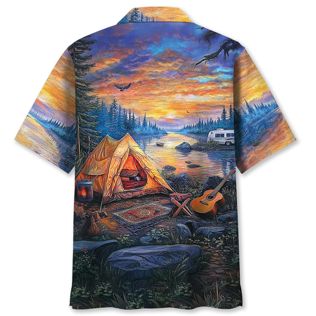 Vintage Camper Art Hawaiian Shirt