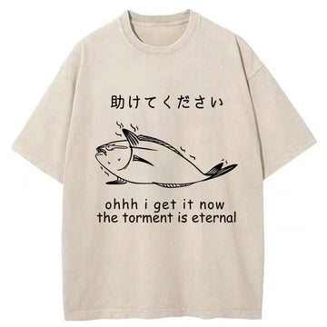 Personality fashion The Torment Is Eternal Washed T-Shirt
