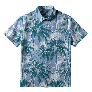 Personality fashion  Palm Tree Paradise Button-up Shirt