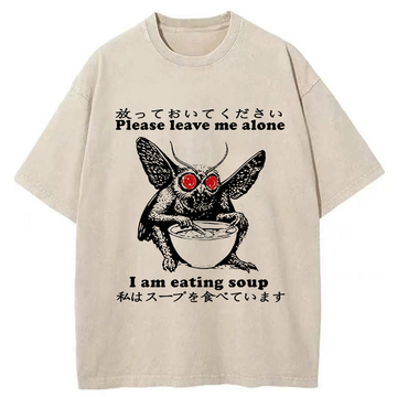 Personality fashion Don't Bother The Mothman Washed T-Shirt