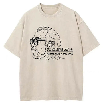 Personality fashion Anime Was A Mistake Washed T-Shirt