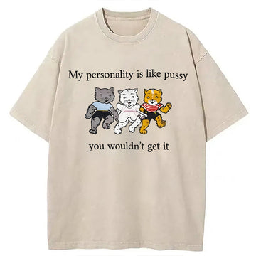 Personality fashion My Personality Washed T-Shirt
