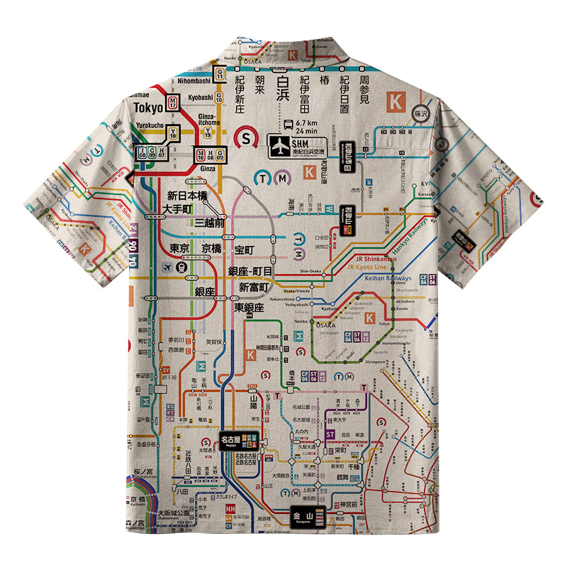 Tokyo Subway Map Aloha Hawaiian Shirt
