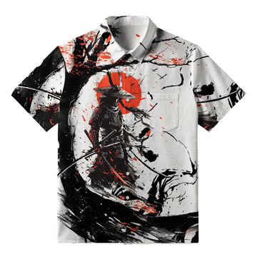 Personality fashion  Samurai's Majesty Button-up Shirt