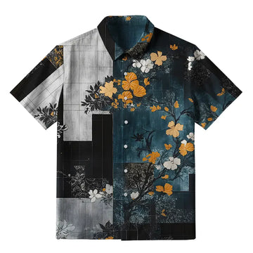 Personality fashion  Flower Fantasy Button-up Shirt