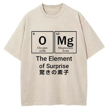 Personality fashion The Element Of Surprise Washed T-Shirt