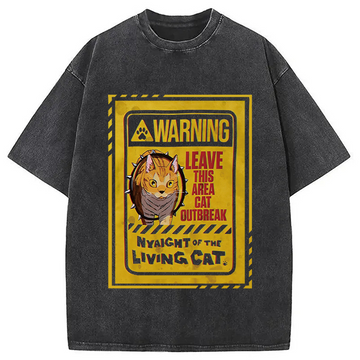 Personality fashion Nyaight Of The Living Washed T-Shirt