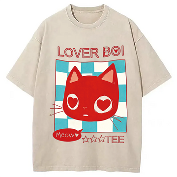 Personality fashion Lover Boi Washed T-Shirt