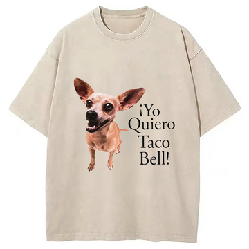 Personality fashion Yo Quiero Taco Bell Washed T-Shirt