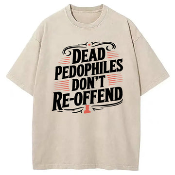 Personality fashion Don't Re-offend Washed T-Shirt