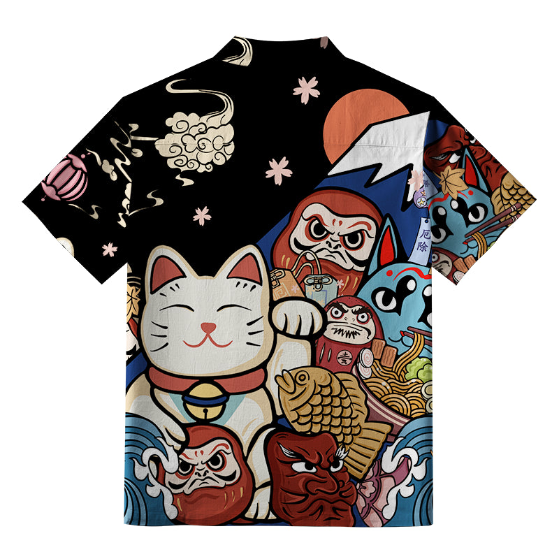 Traditional Japanese Elements Aloha Hawaiian Shirt