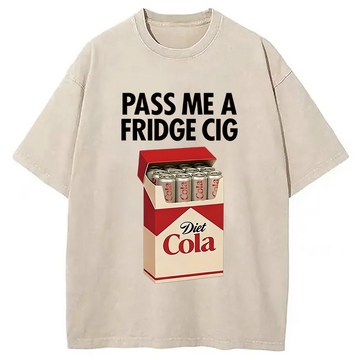 Personality fashion I Need A Diet Cola Washed T-Shirt