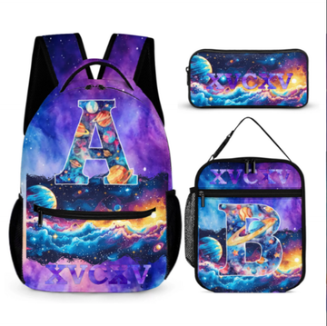 Splendid Milky Way Galaxy Customized Schoolbag - Personalized Initial and Name Backpack - Back-to-school Season