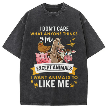 Personality fashion I Don't Care What Anyone Washed T-Shirt