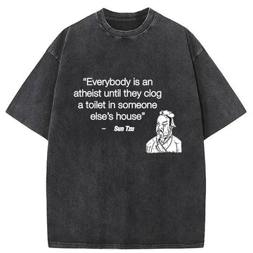 Personality fashion Funny Sun Tzu Saying Washed T-Shirt