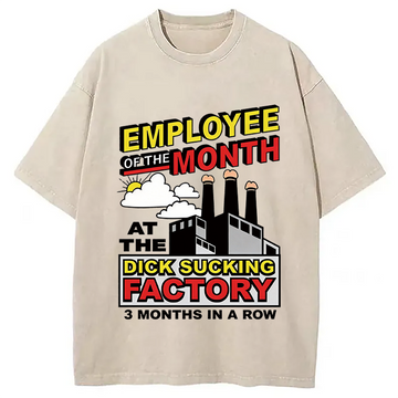 Personality fashion Employee Of The Month Washed T-Shirt