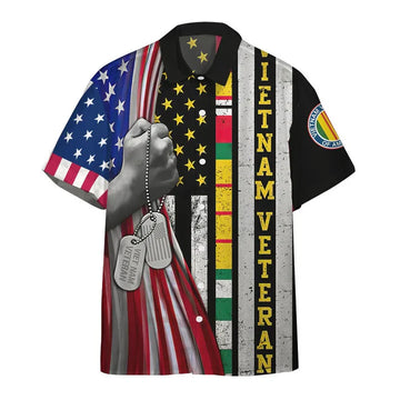 3D Vietnam Veteran Flags Custom Hawaiian Shirt HO2403