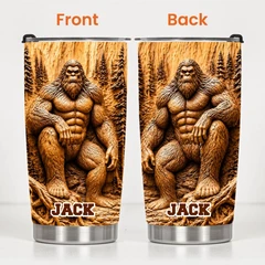 Woodland Giant Customized Thermos Cup – Personalized Bigfoot Tumbler