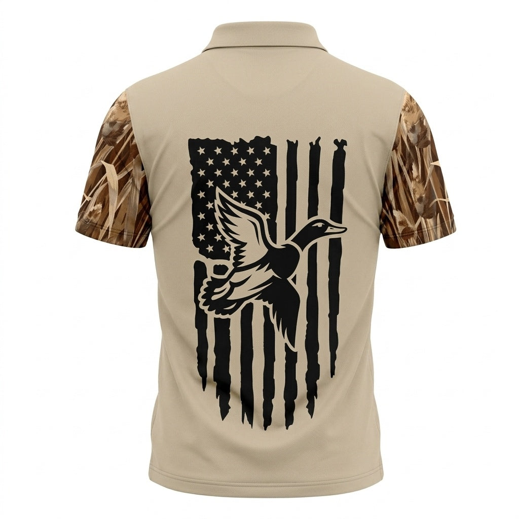 Blow Me Duck Hunting Camo Polo Shirt