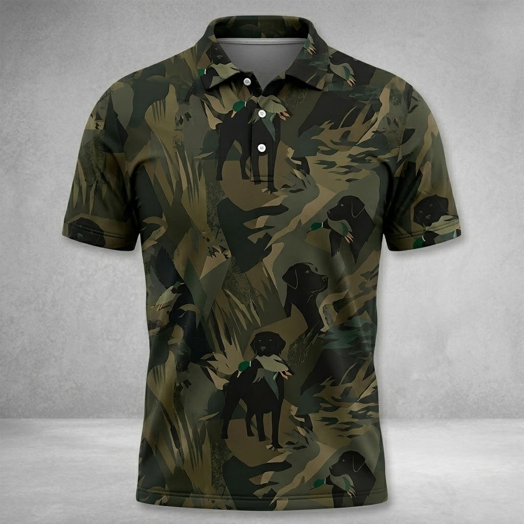Mallard Duck Retriever Camouflage Polo Shirt