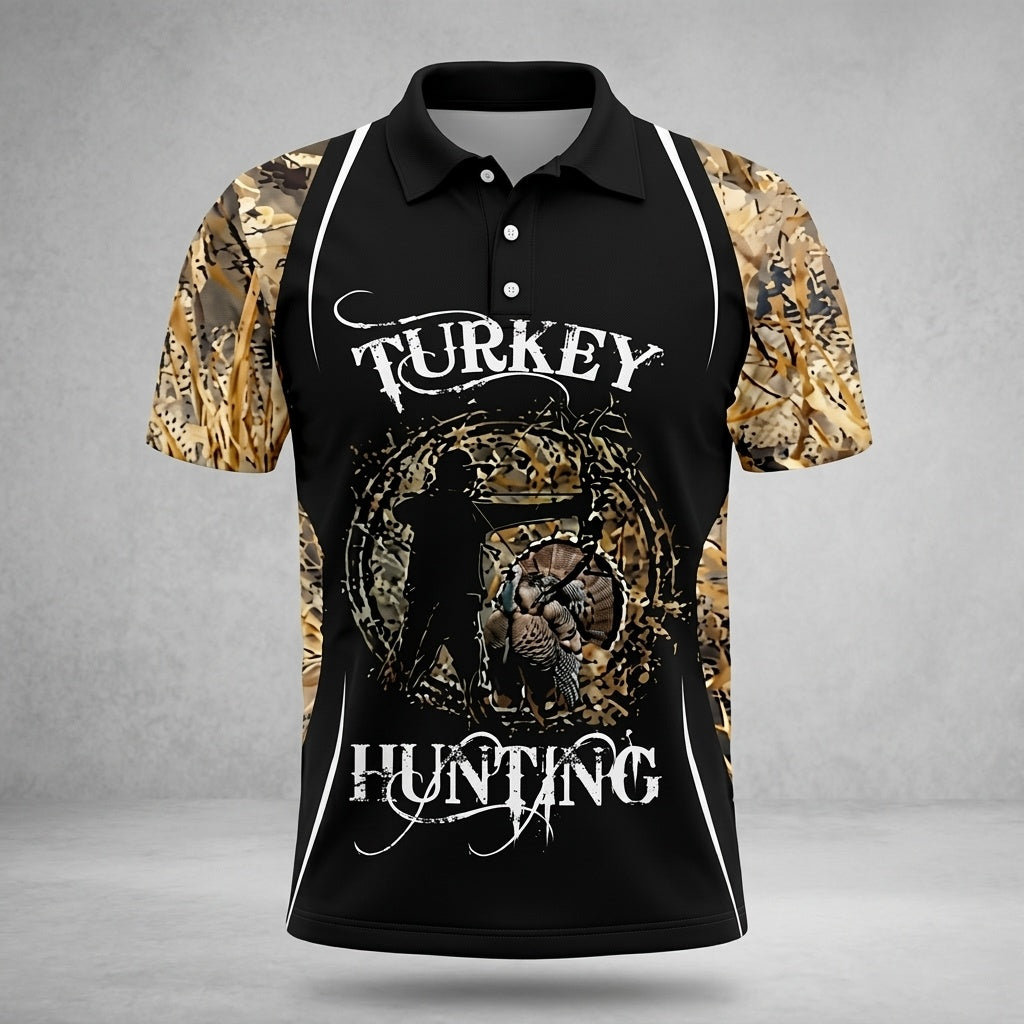 Turkey Hunting With Bow Polo Shirt